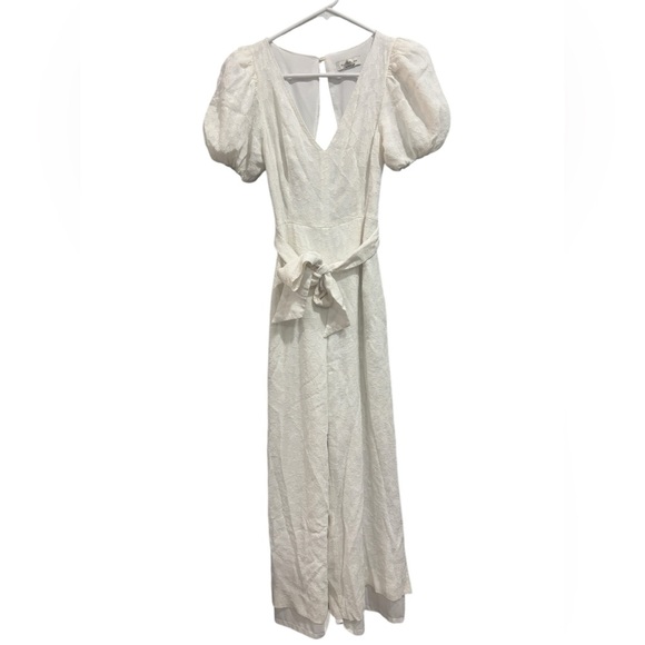 CLUB MONACO White Open Back V-neck Short Sleeve Jumpsuit Size 00 - Picture 6 of 16